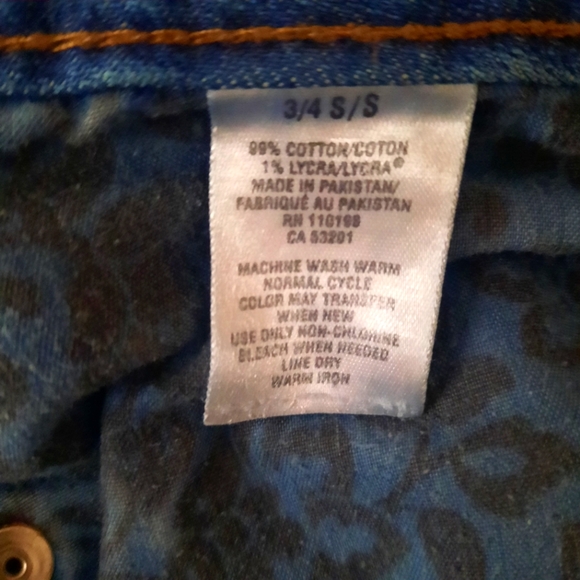 Aeropostale Hailey Skinny Flare Sz 3/4 Short Womens Jeans Distressed - Picture 9 of 10